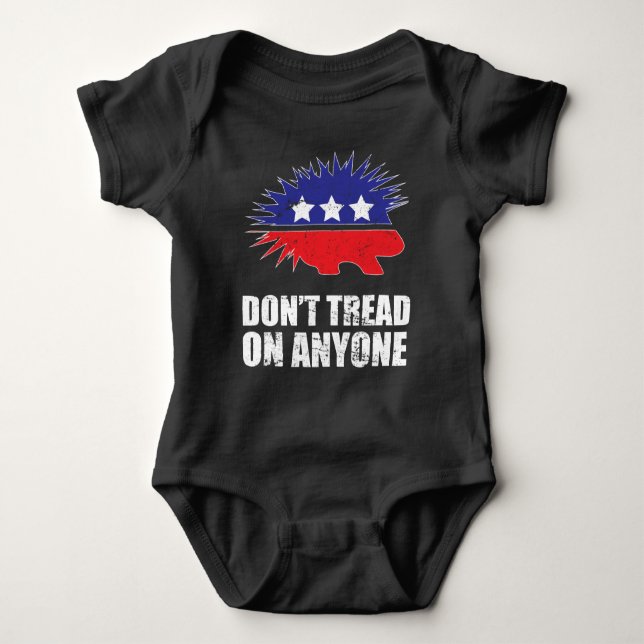 Body Para Bebé Libertarian Porcupine logo Don't Tread on Anyone (Anverso)