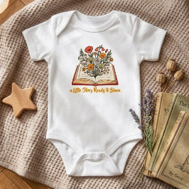 Body Para Bebé Libro Con Flores Silvestres (Regalo De Recién Naci