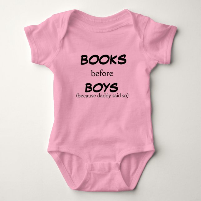 Body Para Bebé Libros antes de niños: Baby Bodysuit (Anverso)