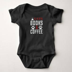 Body Para Bebé Libros y café para gatos v2