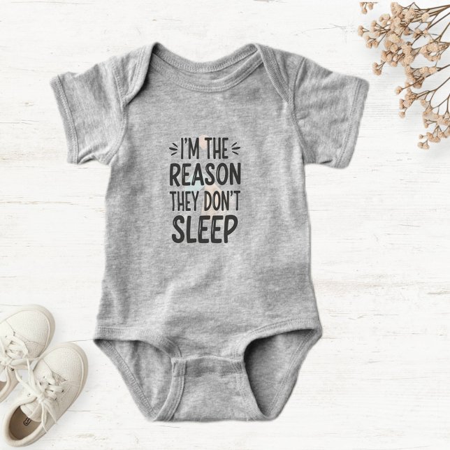 Body Para Bebé Light Gray Baby Bodysuit with Funny Phrase  (Subido por el creador)