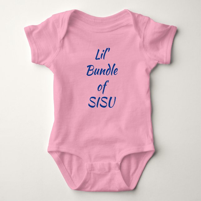 Body Para Bebé Lil' Bundle de SISU Bebé finlandés One-Piece (Rosa (Anverso)