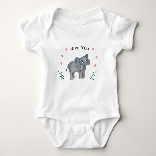 Body Para Bebé Lil Elephant Baby Bodysuit (Anverso)