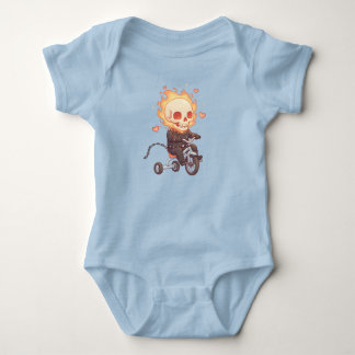 Body Para Bebé "Lil’ Flame Rider - Cute Skeleton en Trike"