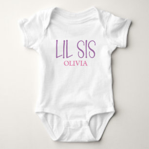 Body Para Bebé Lil Sister Sis Parentesco Nombre