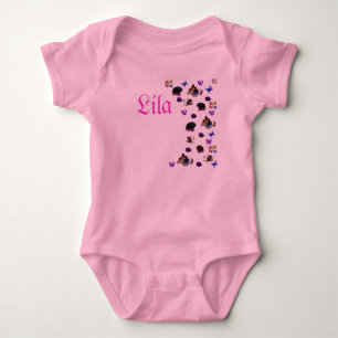 Body Para Bebé "Lila", nombre con cobayas y pensamientos, 