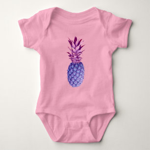 Body Para Bebé Lilac y piña rosa
