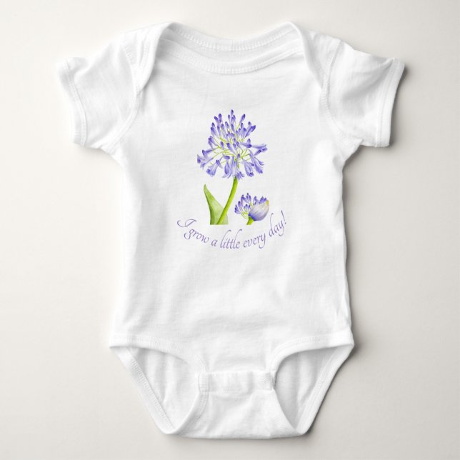 Body Para Bebé Lily of the Nile on a Baby Bodysuit (Anverso)