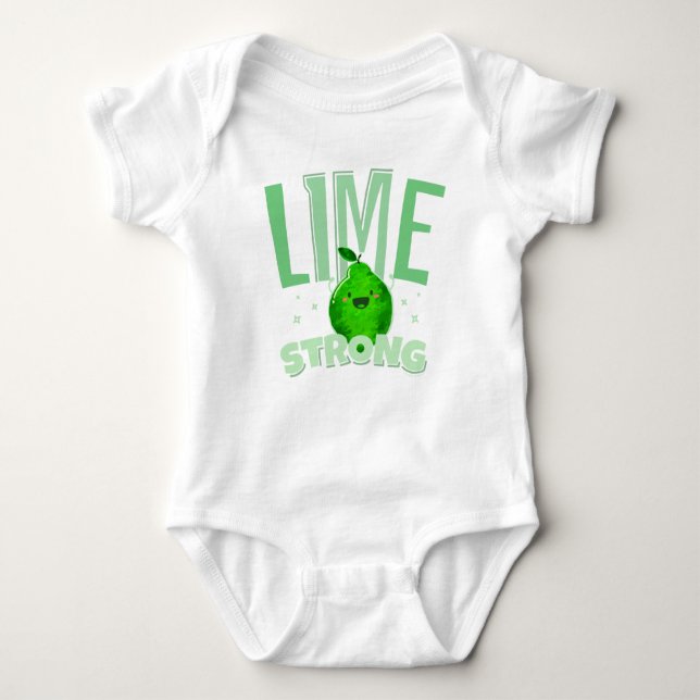 Body Para Bebé Lime Strong - Punny Garden (Anverso)