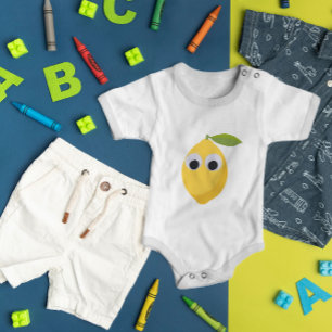 Body Para Bebé Limón, fruta dulce con ojos de googón