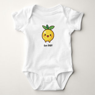 Body Para Bebé Limón sonriente gracioso al estilo personalizado K
