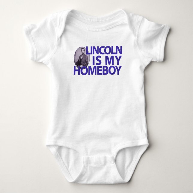 Body Para Bebé Lincoln Es Mi Homeboy (Anverso)