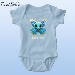 Body Para Bebé Linda Mariposa Azul Bebé Animal Gráfico de Dibujos