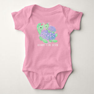 Body Para Bebé lindo añadir texto Mami bebé tortuga