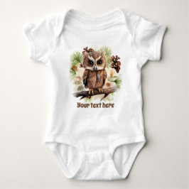 Body Para Bebé lindo añadir texto woodland owl unisex