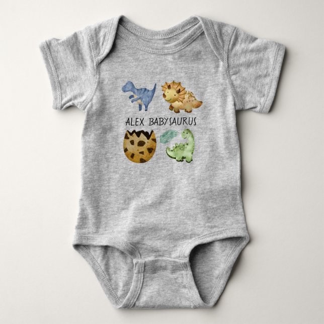 Body Para Bebé Lindo Babysaurus Cute salvaje Jurásico (Anverso)