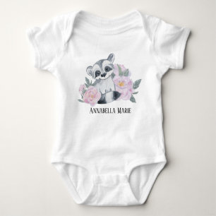 Body Para Bebé lindo chica raccoon add name