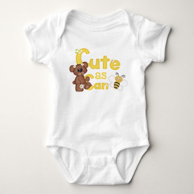 Body Para Bebé Lindo como puede ser la abeja del oso y de la (Anverso)