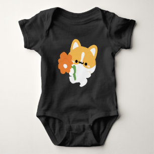 Body Para Bebé Lindo Corgi Romántico