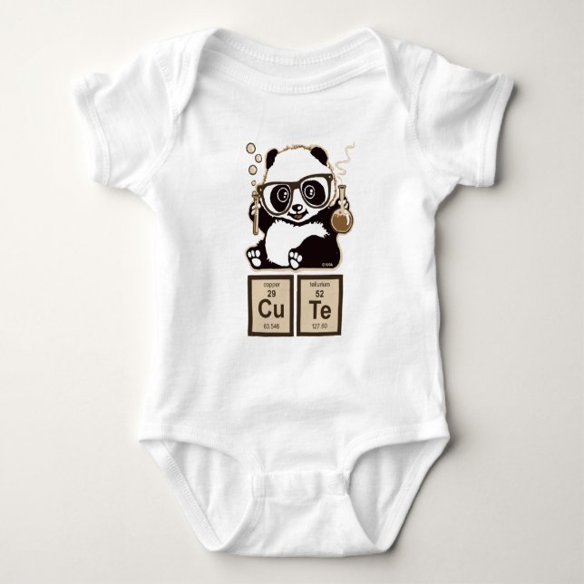 Body Para Bebé Lindo descubierta panda de la química (Anverso)