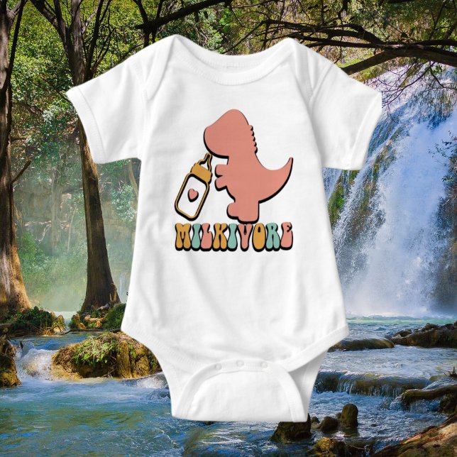 Body Para Bebé lindo dinosaurio de leche chica (Subido por el creador)