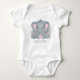 Body Para Bebé lindo elefante unisex agregar texto