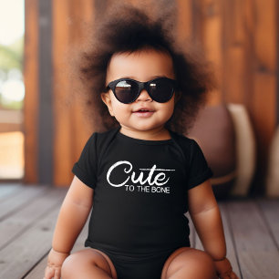 Body Para Bebé Lindo hasta los huesos negro