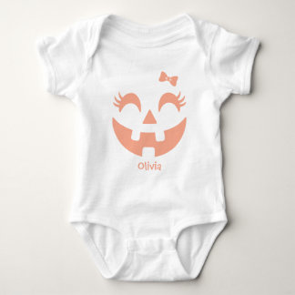 Body Para Bebé Lindo Jack O' Lantern Personalizado de Halloween