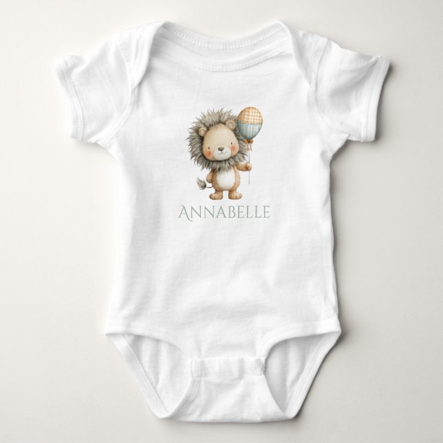 Body Para Bebé Lindo León con Globo Personaliza (Anverso)