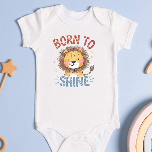 Body Para Bebé Lindo León "Nacido para Brillar" (Subido por el creador)