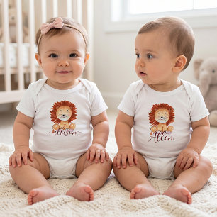 Body Para Bebé Lindo león personalizado dibujado a mano para niño