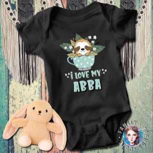 Body Para Bebé Lindo Mapache Floral Kawaii Me Encanta Mi Abba