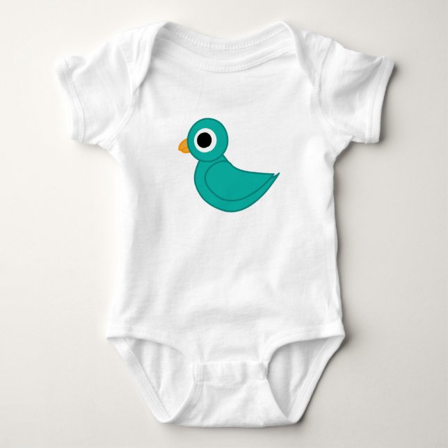 Body Para Bebé Lindo pájaro azul (Anverso)