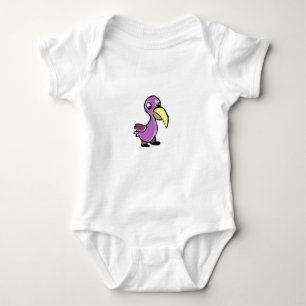 Body Para Bebé Lindo Pájaro Purpura de Dibujos Animados