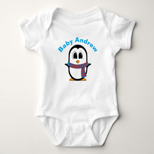 Body Para Bebé Lindo pingüino bebé Creeper (Anverso)
