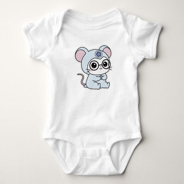 Body Para Bebé Lindo ratoncito encantador  (Anverso)