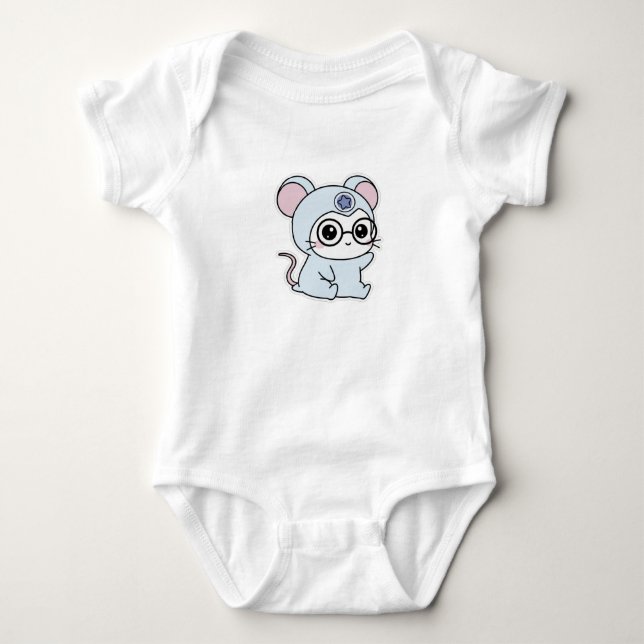 Body Para Bebé Lindo ratoncito encantador  (Anverso)