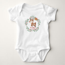 Body Para Bebé Lindo Rudolfo Reno Rojo Reno Navidad Cumpleaños