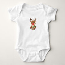 Lindo Rudolph Nariz Rojo Reno Niños Navidad