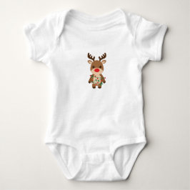 Body Para Bebé Lindo Rudolph Nariz Rojo Reno Niños Navidad