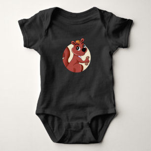 Body Para Bebé Lindo squirrel de dibujos animados con un cacahuet