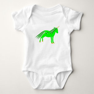 Body Para Bebé Lindo Unicornio Verde y Dorado Irlandés