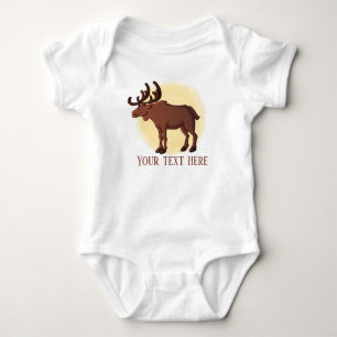 Body Para Bebé lindo unisex moose agregar texto