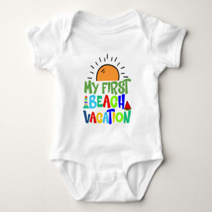 Body Para Bebé lindo unisex primeras vacaciones en la playa