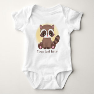 Body Para Bebé lindo unisex raccoon añadir texto