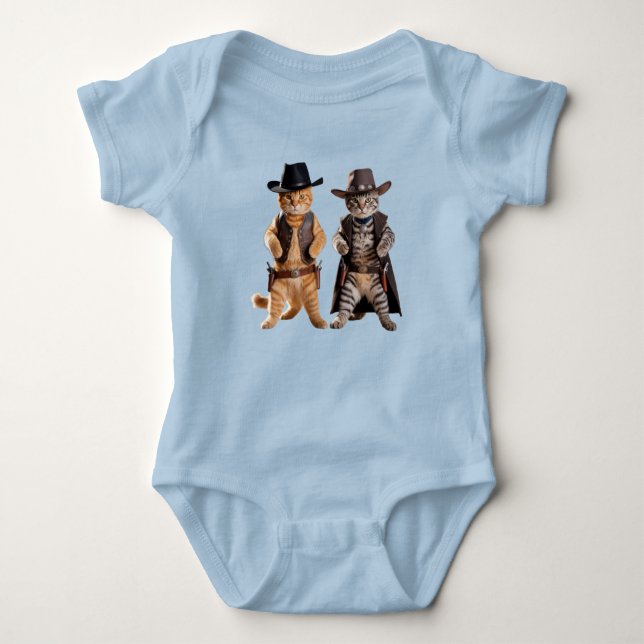 Body Para Bebé Lindo vaquero atigrado  (Anverso)