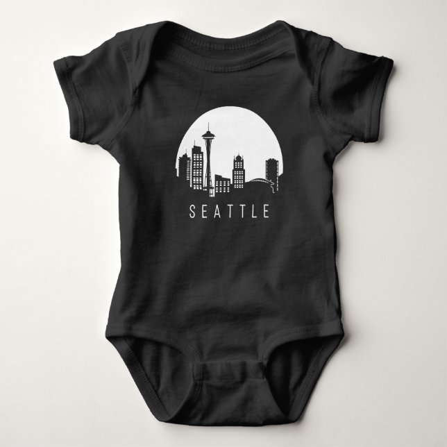 Body Para Bebé Línea aérea de Seattle (Anverso)
