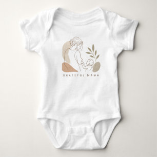 Body Para Bebé Línea minimalista boho de mamá agradecida y bebé