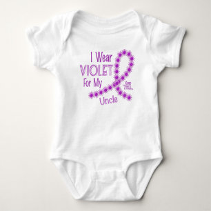 Body Para Bebé Linfoma de Hodgkins llevo la violeta para mi tío