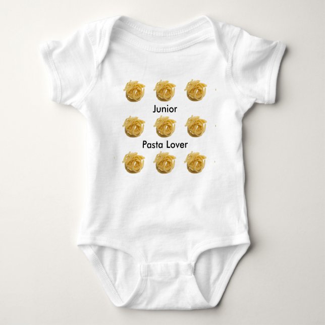 Body Para Bebé Linguine Junior Pasta Lover (Anverso)